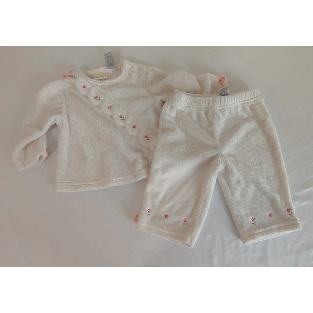 Vintage Little Legends 2pc Fleece Long Sleeve Pants Outfit Size 6-9 Months